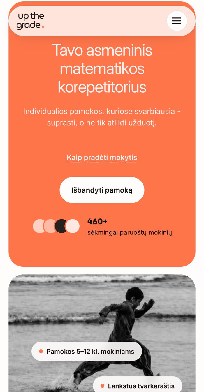 Upthegrade home screen on a phone
